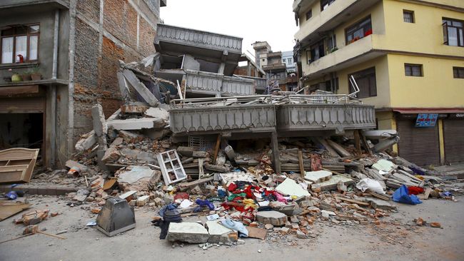Foto gempa bumi di nepal April 2015 1.805 Jiwa Tewas
