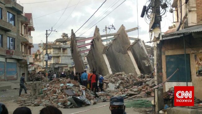 Kekuatan Gempa Nepal Setara dengan Bom Atom