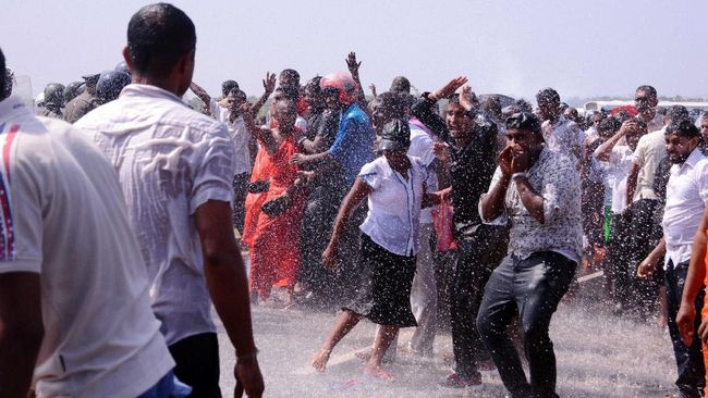 Demo Anti-investor China Berakhir Ricuh di Sri Lanka